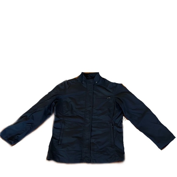 GAP Black Light Weight Jacket Full Front Zip Button Snap Size L - Picture 1 of 12